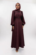 HÜMA ELBİSE BORDO