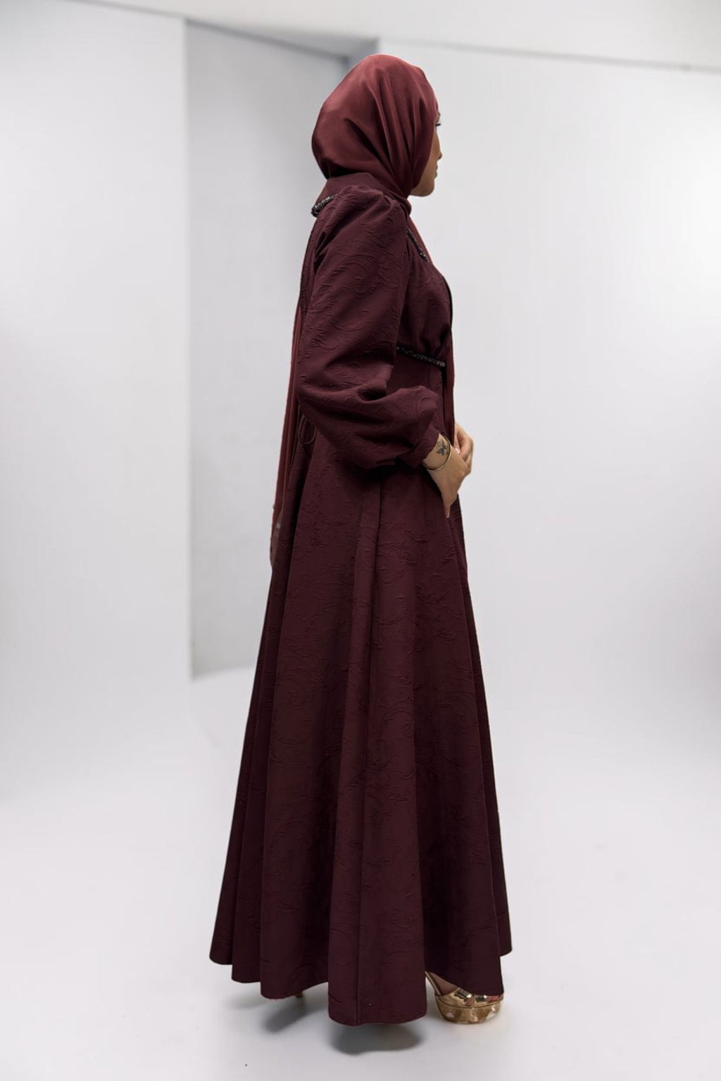 HÜMA ELBİSE BORDO