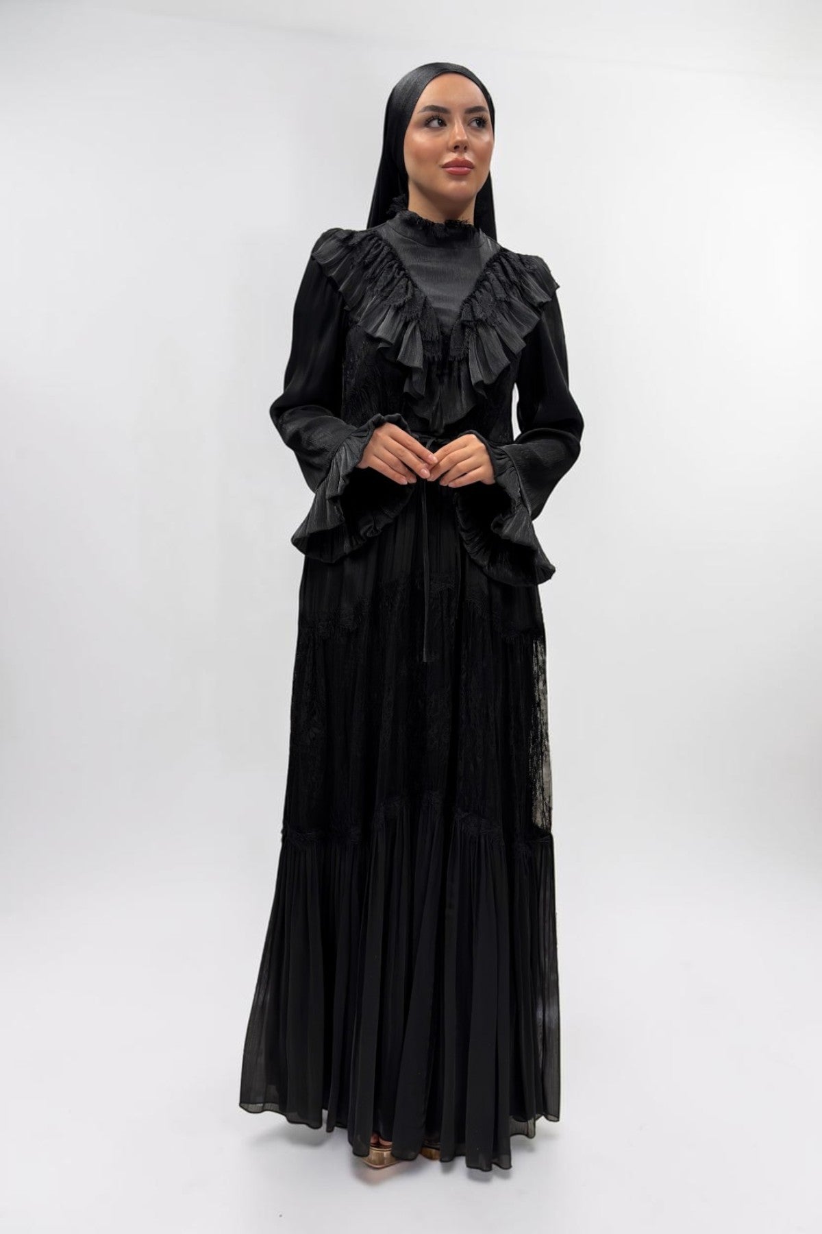 MANOLYA ABİYE SİYAH