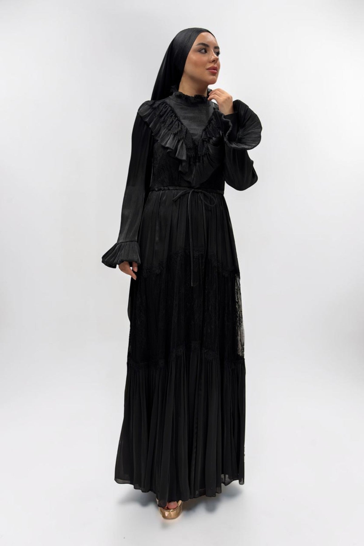 MANOLYA ABİYE SİYAH