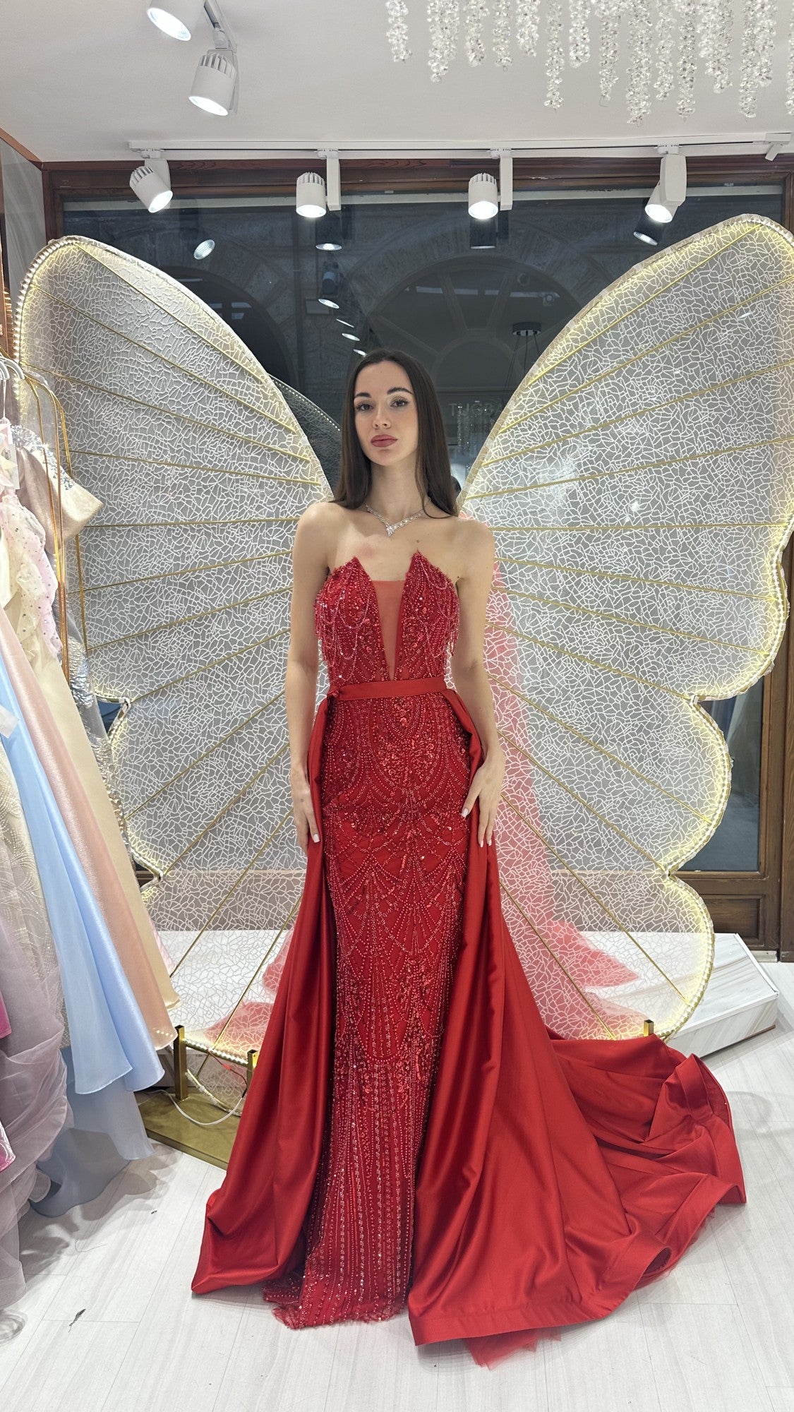 GELİNCİK ABİYE KIRMIZI
