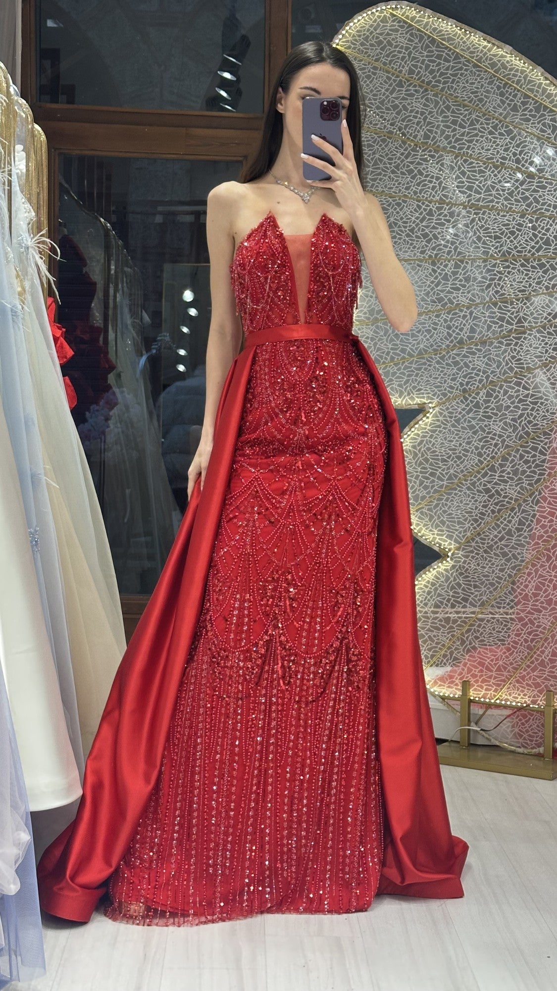 GELİNCİK ABİYE KIRMIZI