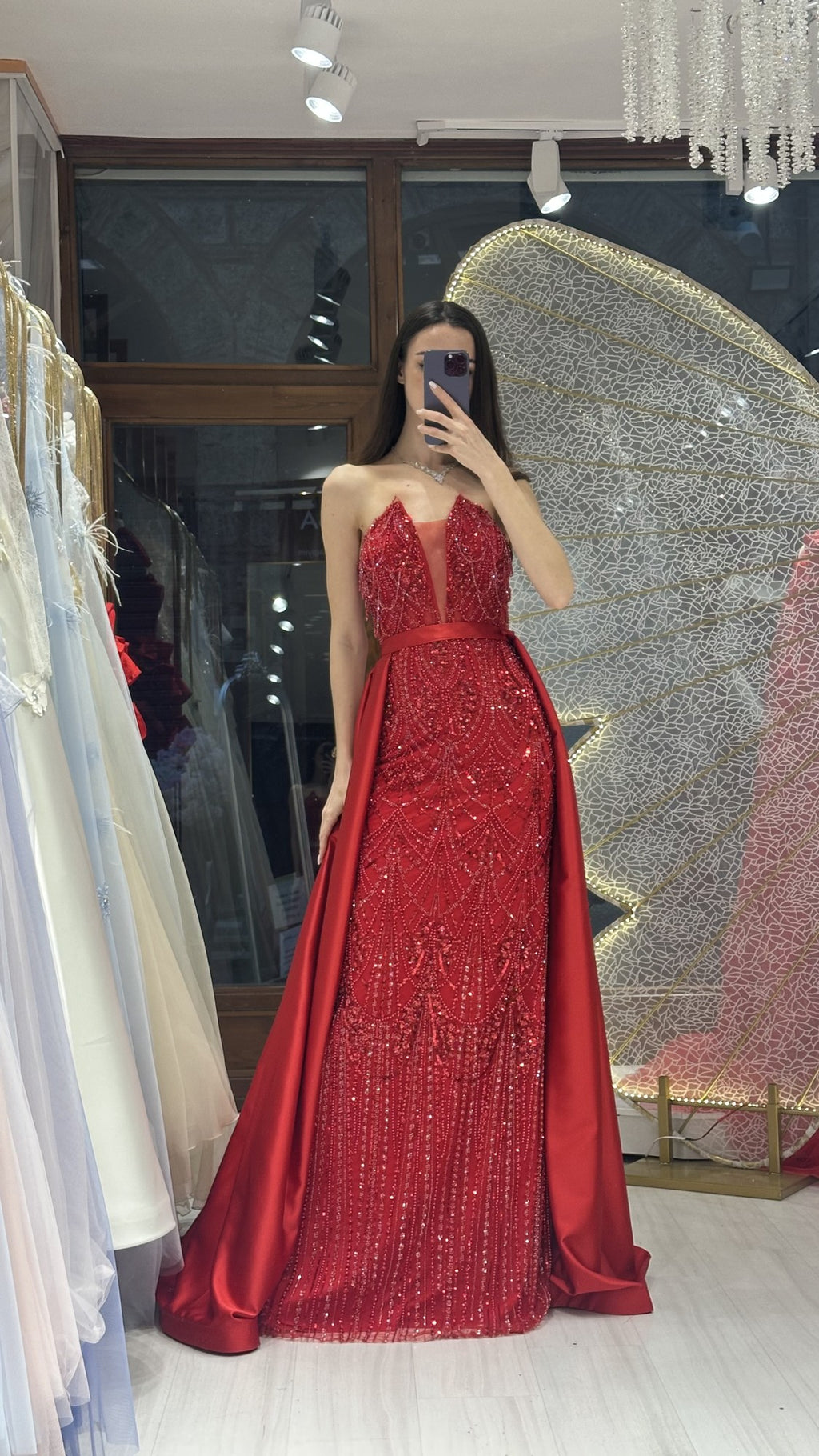GELİNCİK ABİYE KIRMIZI